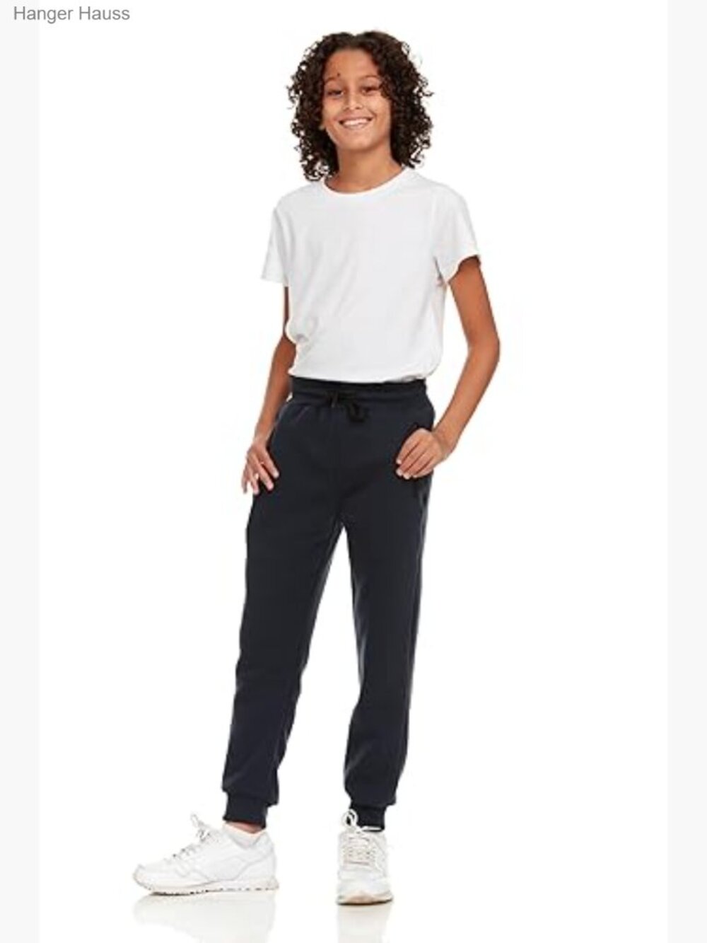 Boys 3 Pack Fleece Joggers with Zipper Pockets Drawstring Size 4-20 - Picture 2 of 5